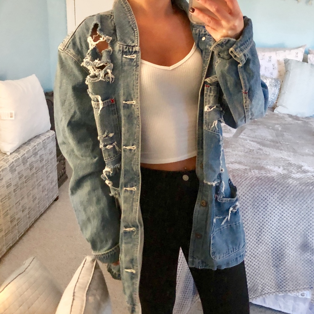 Distressed Denim Jacket